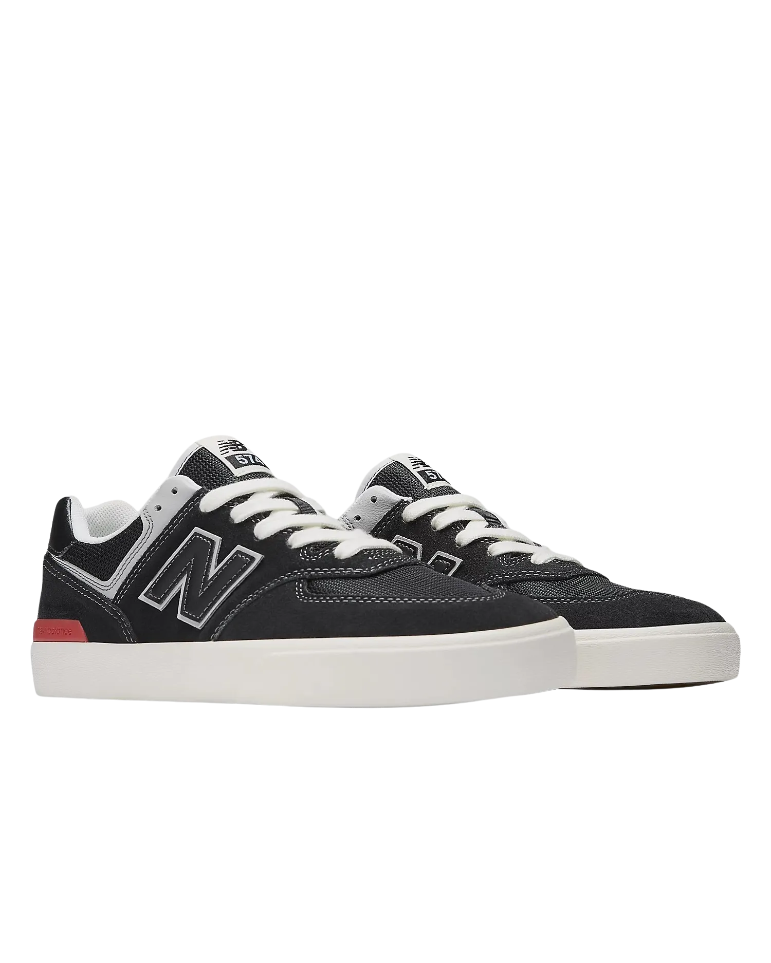 Numerische 574 Vulkanisierte Schuhe in Schwarz & Grau