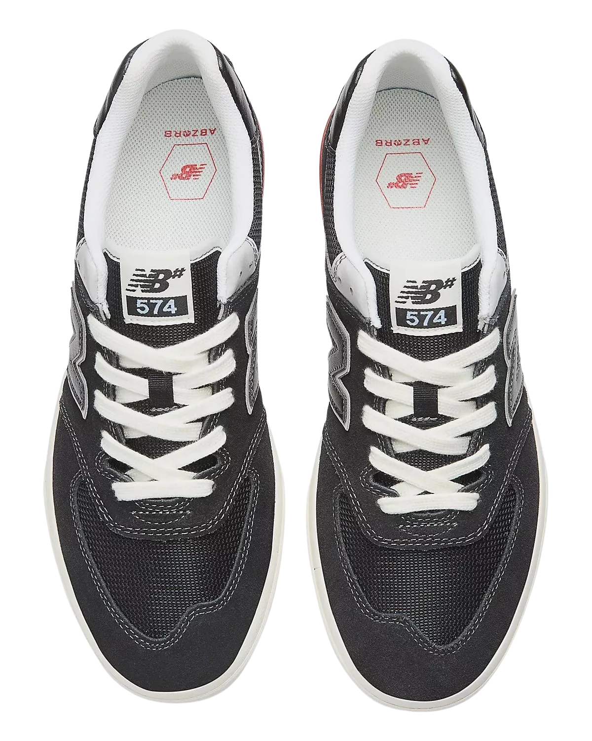 Numerische 574 Vulkanisierte Schuhe in Schwarz & Grau