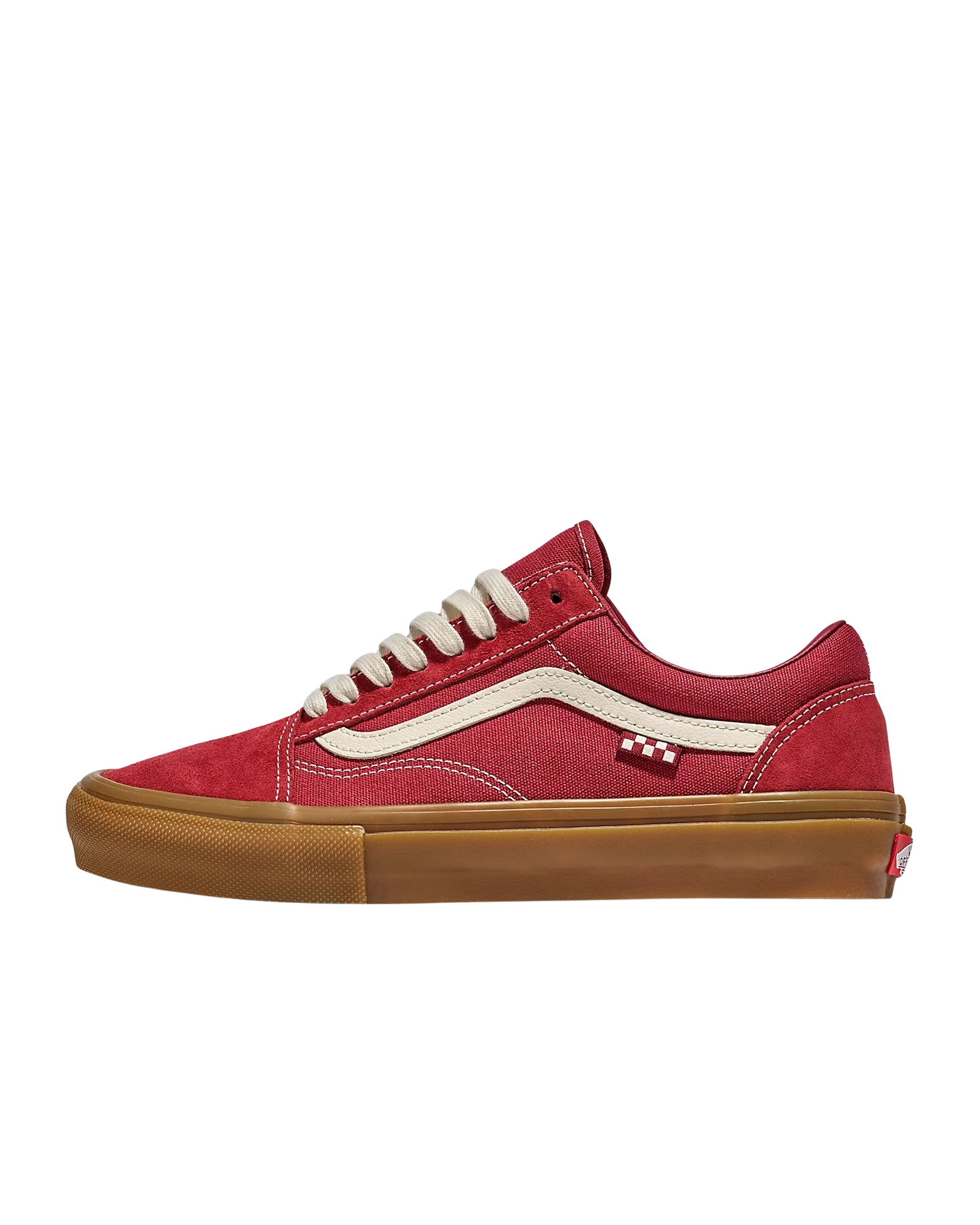 Old Skool Schuhe in Rot & Gummi