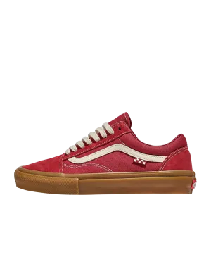 Old Skool Schuhe in Rot & Gummi