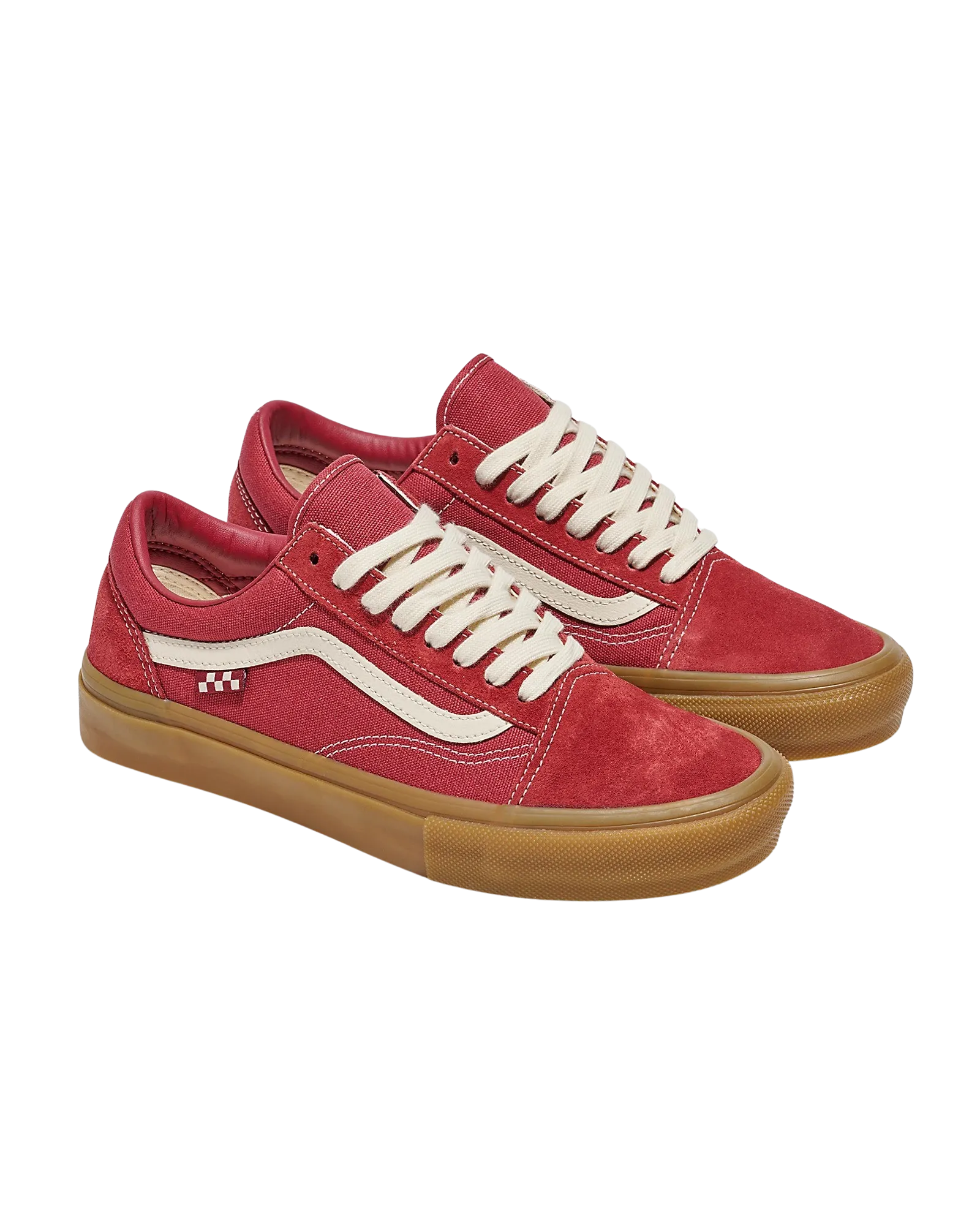 Old Skool Schuhe in Rot & Gummi
