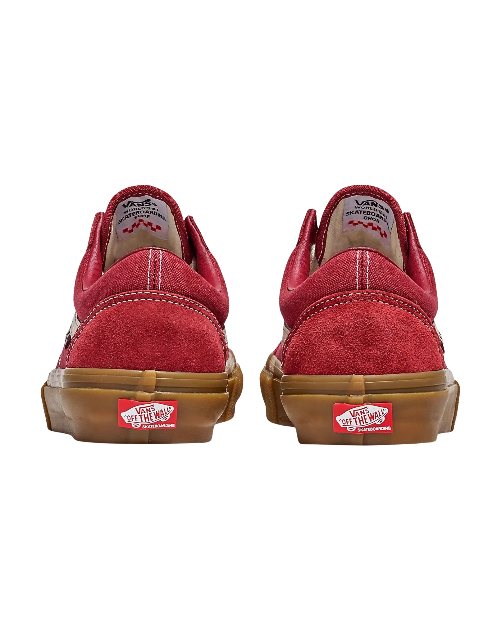 Old Skool Schuhe in Rot & Gummi