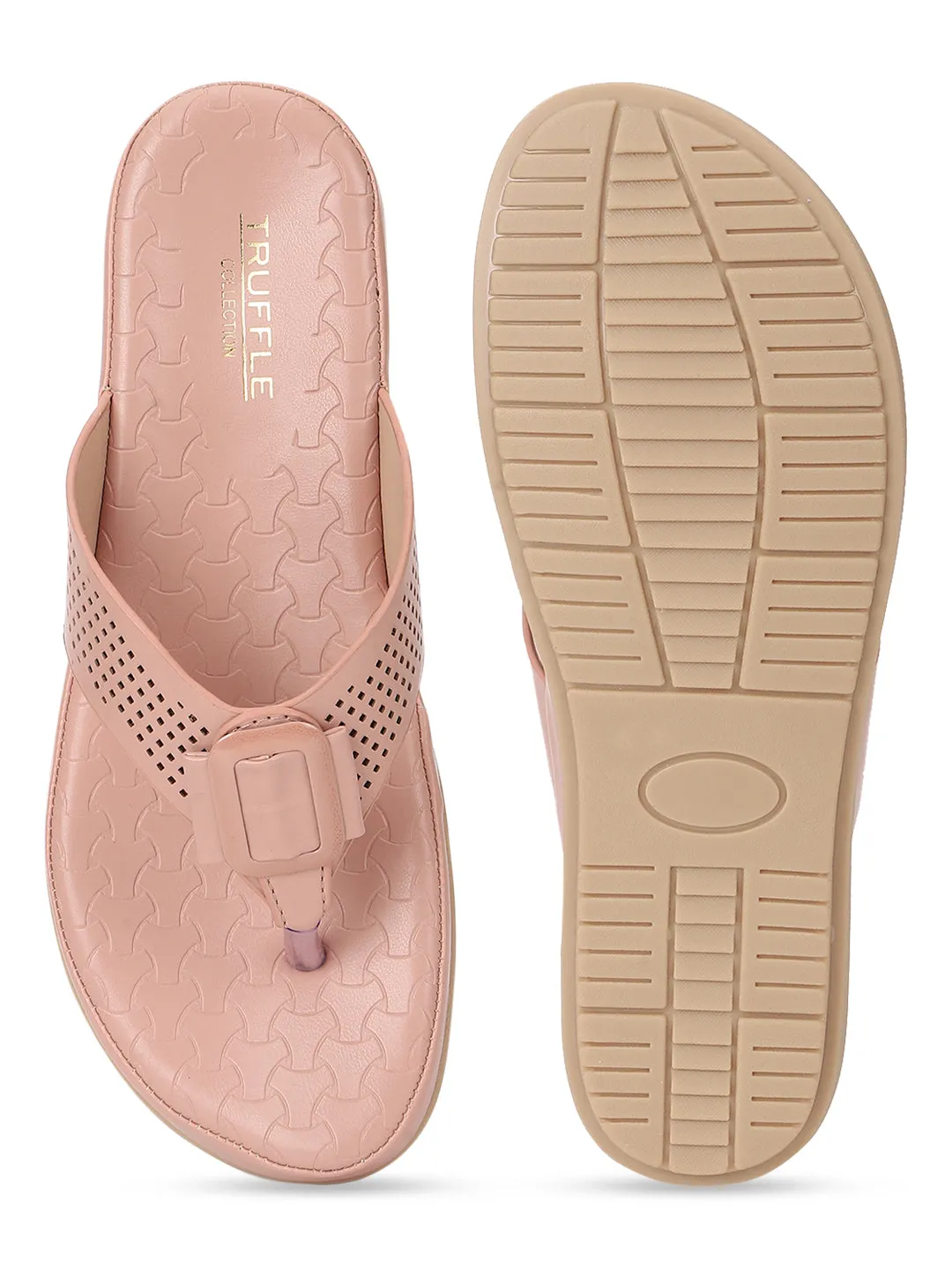 Rosa PU Schlupf-Flats (TC-ST-015-PNK)