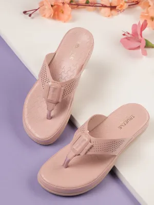 Rosa PU Schlupf-Flats (TC-ST-015-PNK)