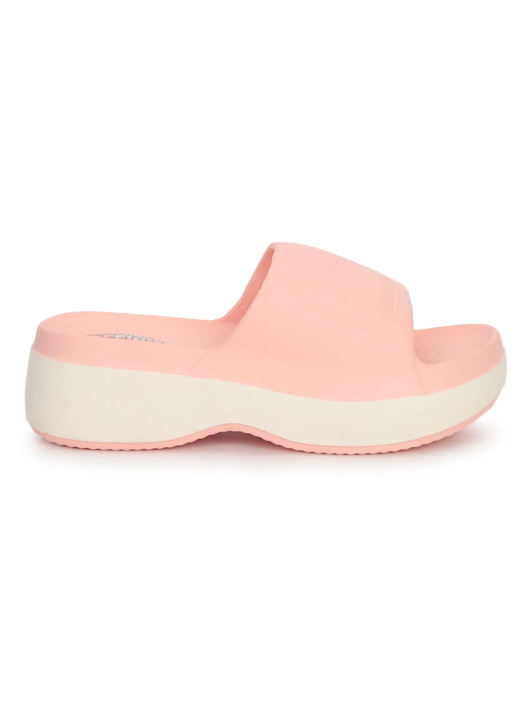Rosa Weiße PU Schlupf-Flats (TC-RS3690-PNKWHT)