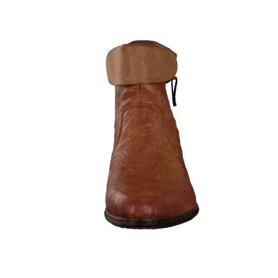 Rieker Schuhe Y07A8-22 Knöchel seitlicher Reißverschluss Manschette Kastanie