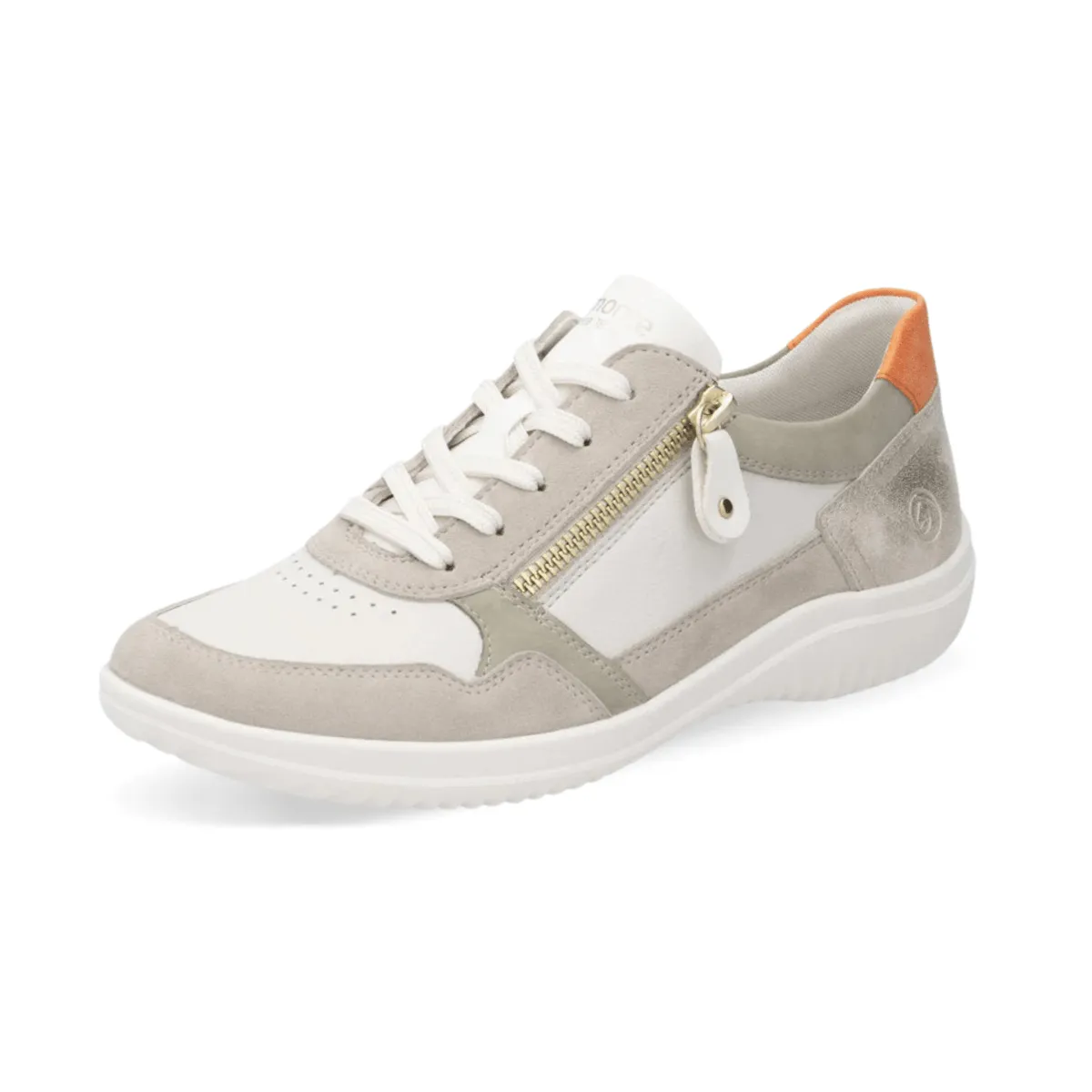 Rieker Damen Louann D1E06-80 Lehm/Elfenbein/Salbei/Muschel/Orange