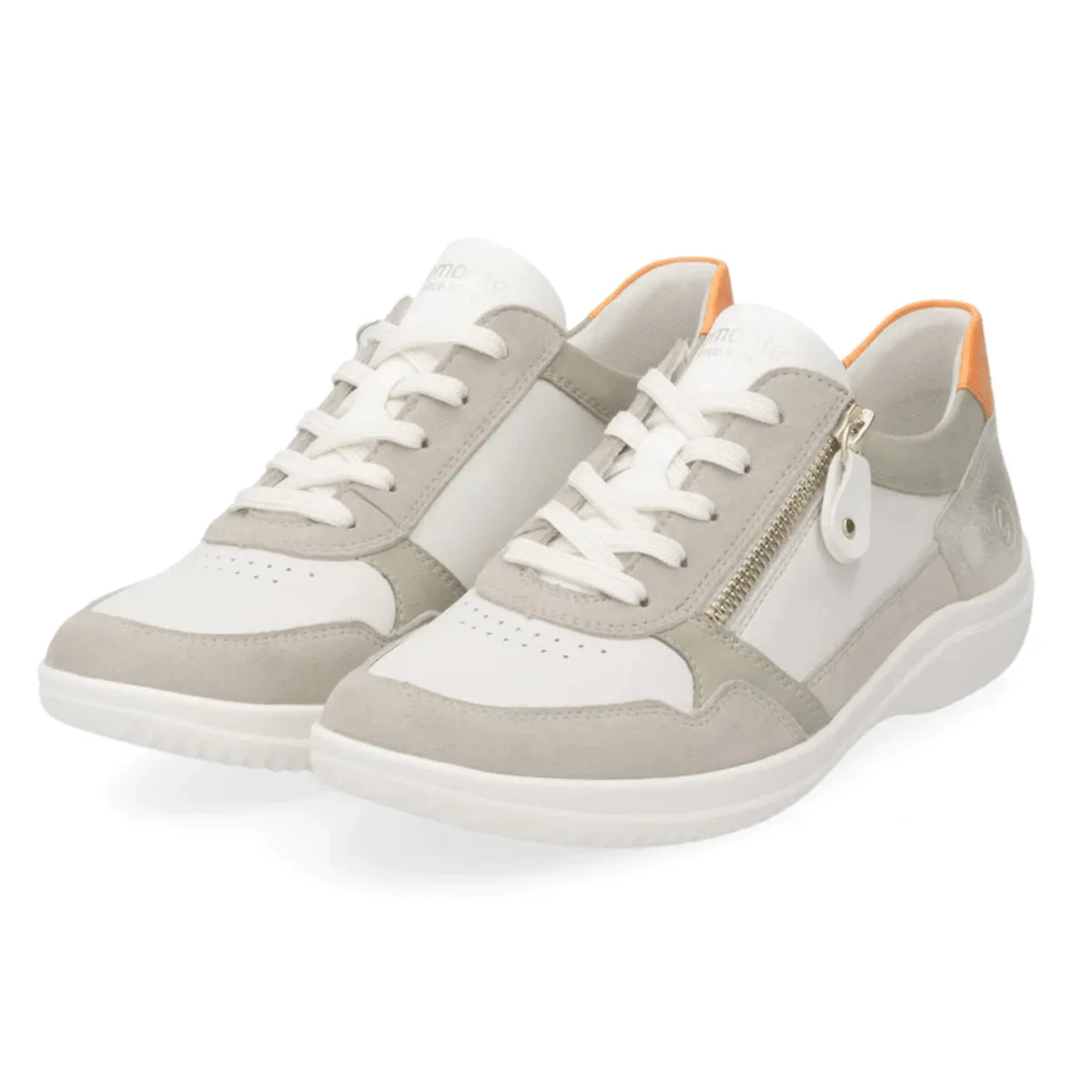 Rieker Damen Louann D1E06-80 Lehm/Elfenbein/Salbei/Muschel/Orange