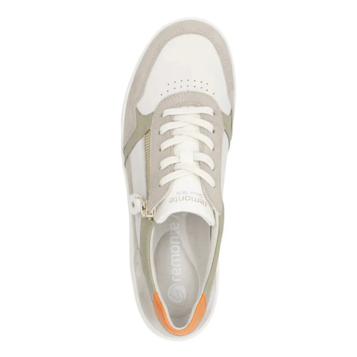 Rieker Damen Louann D1E06-80 Lehm/Elfenbein/Salbei/Muschel/Orange