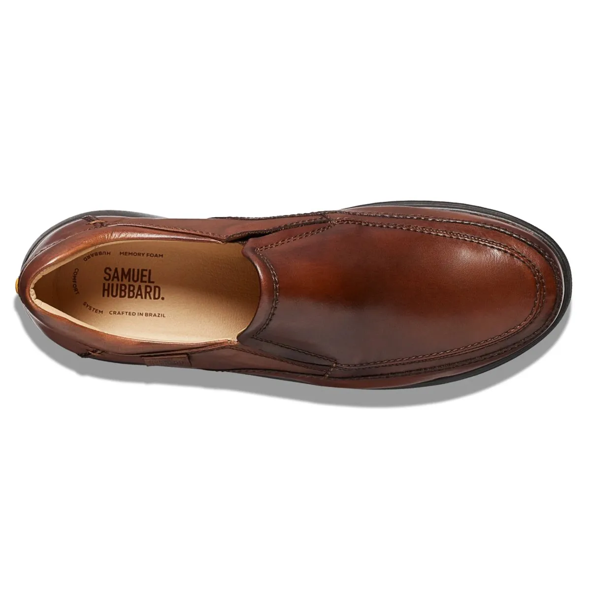 Samuel Hubbard Herren Featherlight Olema Loafer Antikbraunes Leder