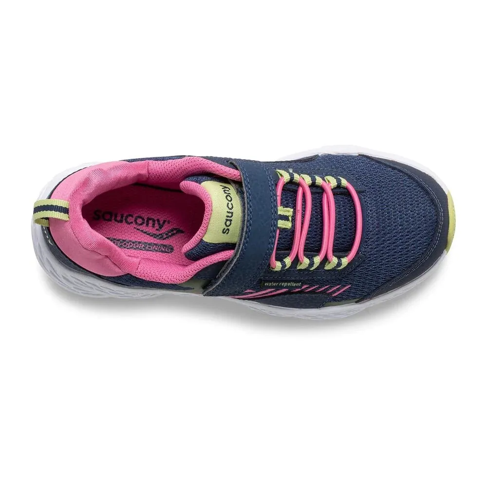 Saucony Schuhe Wind Shield A/C Marineblau/Grün/Rosa (Größe 4c-10c)