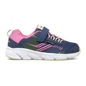 Saucony Schuhe Wind Shield A/C Marineblau/Grün/Rosa (Größe 4c-10c)
