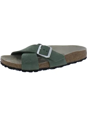 Siena Damen-Leder-Slide-Sandalen für den Casual-Look