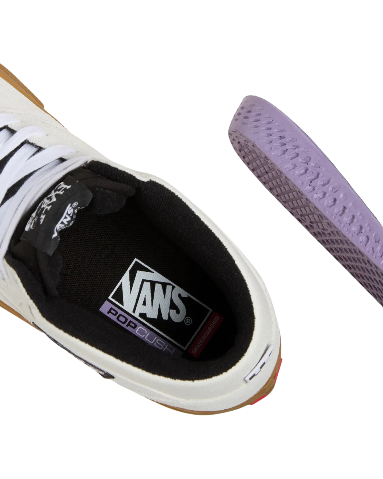 Skate Half Cab Schuhe in Antikweiß & Gummi