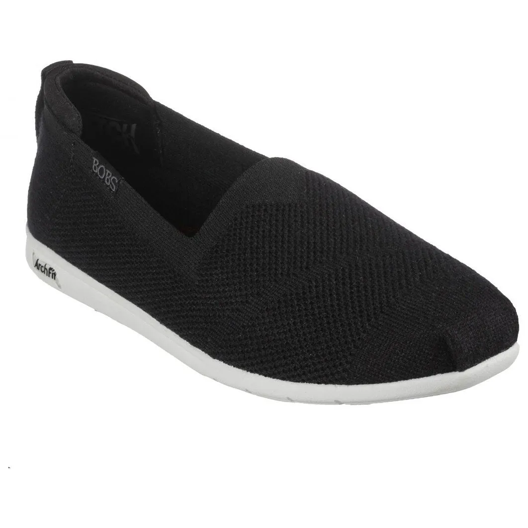 Skechers Damen Arch Fit Plush Breezy Babe Slip-On Schwarz 114109Blk Schwarz