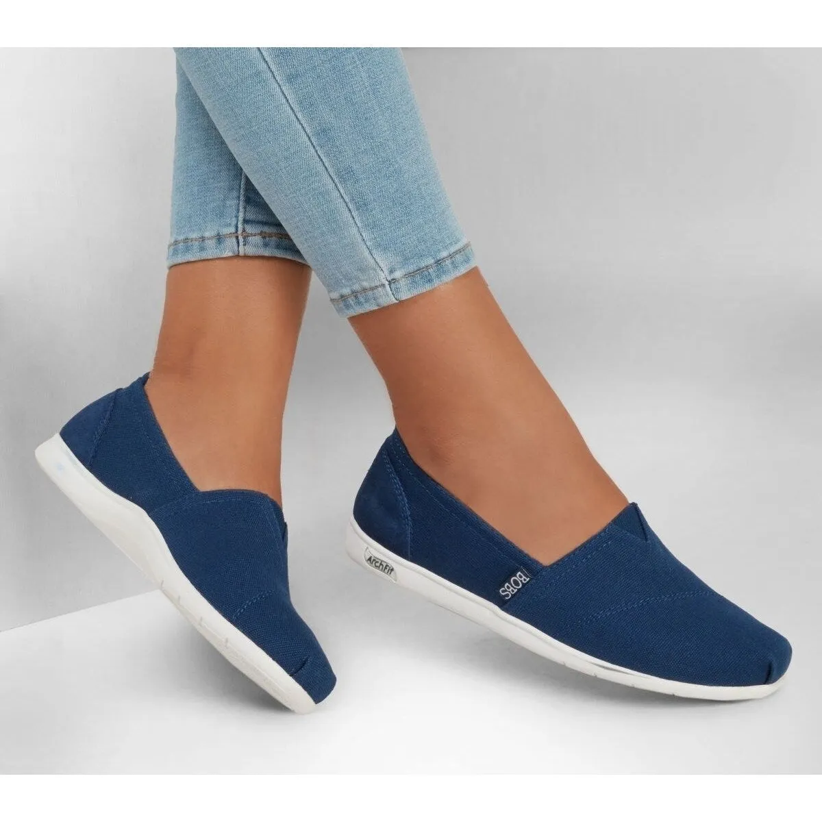 Skechers Damen Arch Fit Plush For3ver Luv Slip-On Marineblau 114108Nvy Marineblau