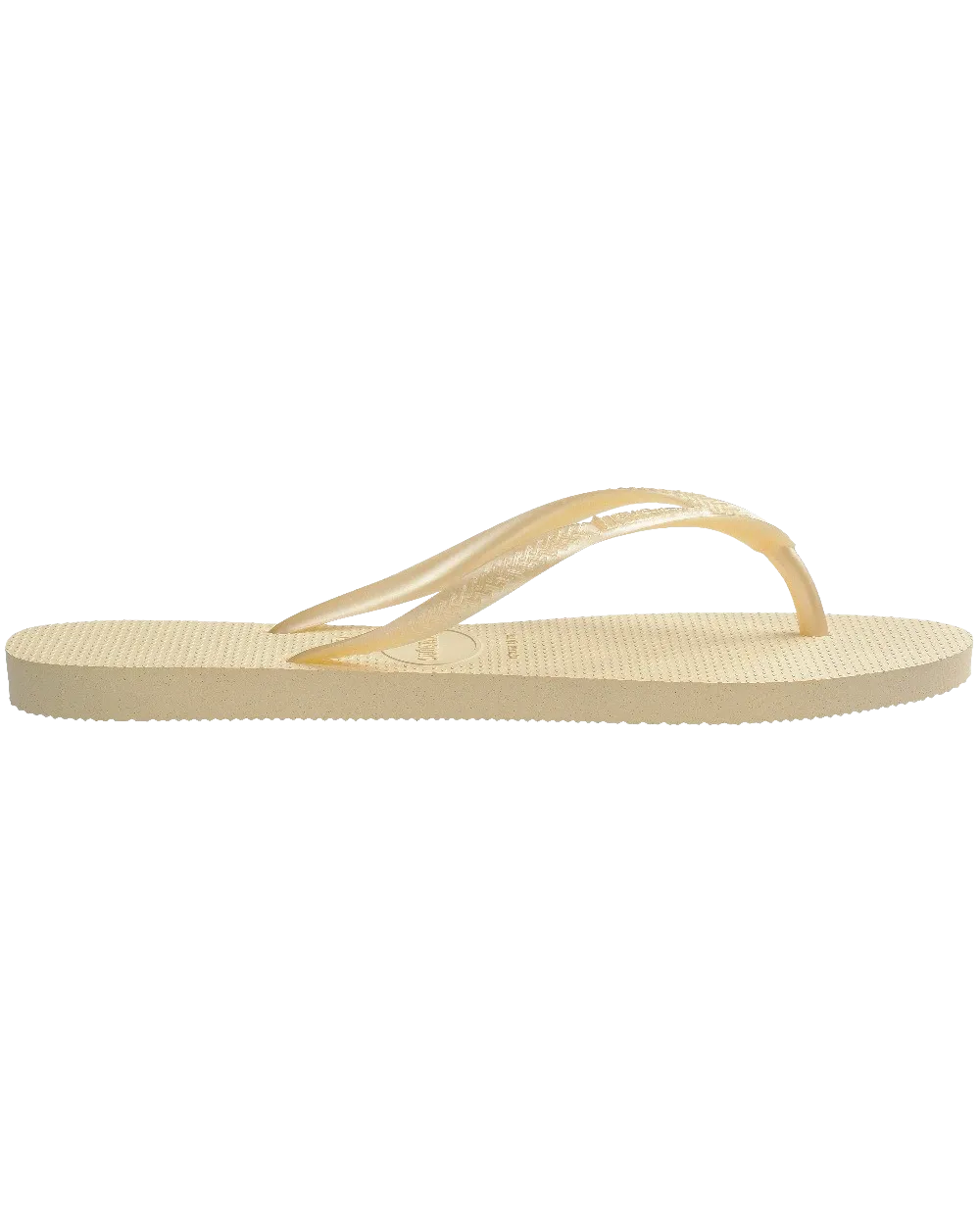 Schlanke Flip-Flops in Buttercreme