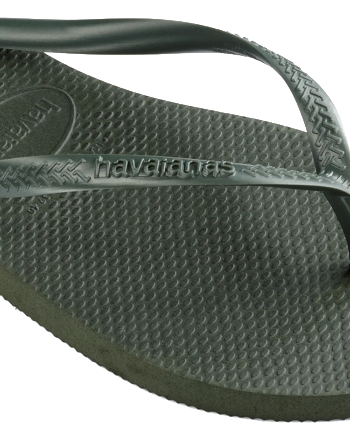 Schlanke Flip-Flops in Grün-Olive