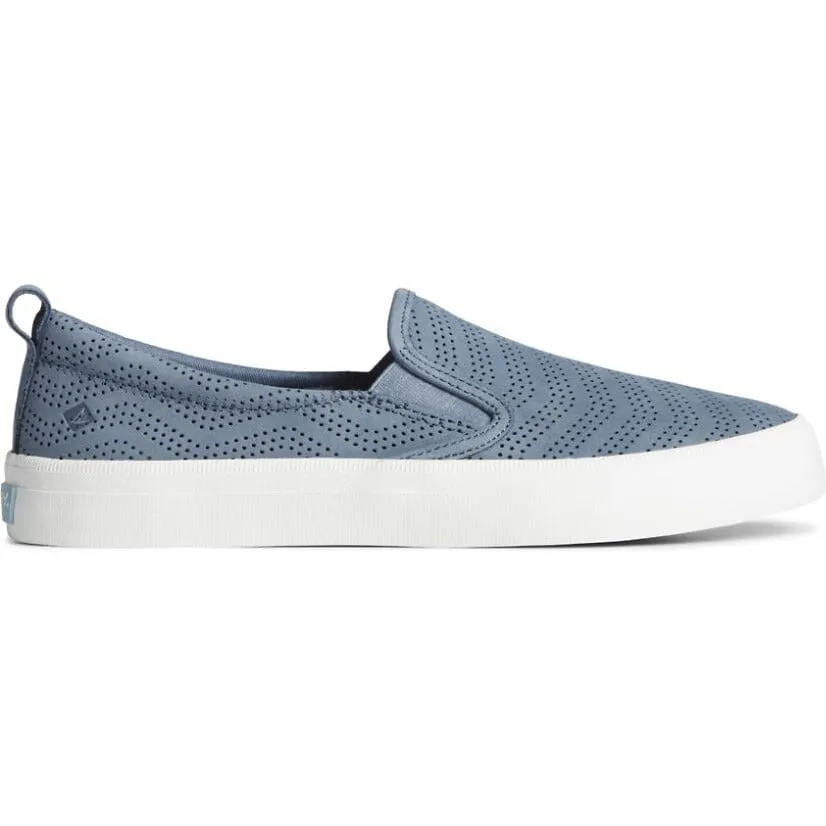SPERRY CREST TWIN GORE PERFORIERTER LEDER-SLIP-ON-SNEAKER FÜR DAMEN - ENDVERKAUF!