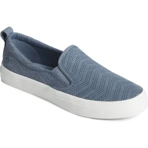 SPERRY CREST TWIN GORE PERFORIERTER LEDER-SLIP-ON-SNEAKER FÜR DAMEN - ENDVERKAUF!