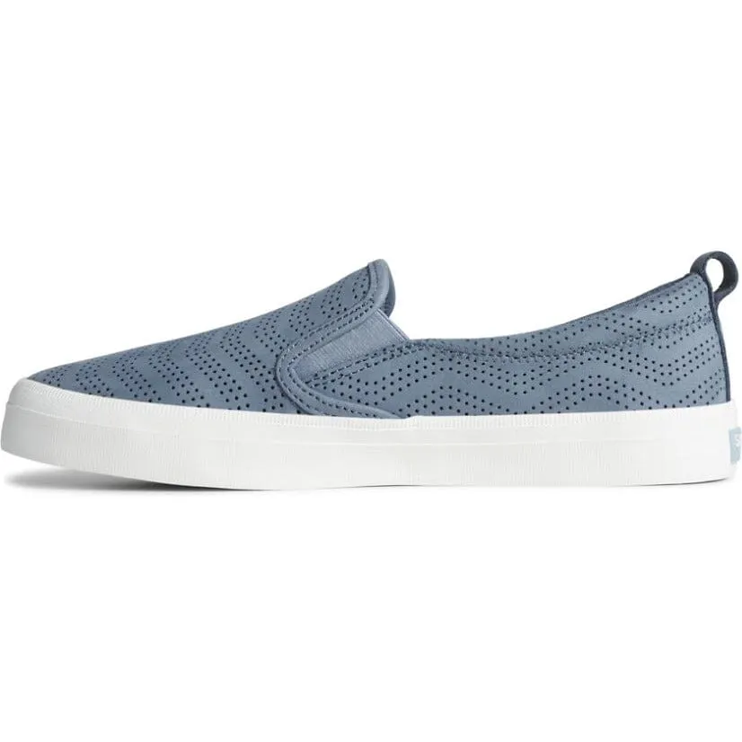 SPERRY CREST TWIN GORE PERFORIERTER LEDER-SLIP-ON-SNEAKER FÜR DAMEN - ENDVERKAUF!