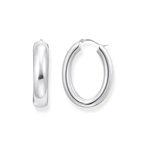 Sterling Silber Kühne Eleganz Große Klobige Creolen CR739-001-21 Thomas Sabo Ohrringe