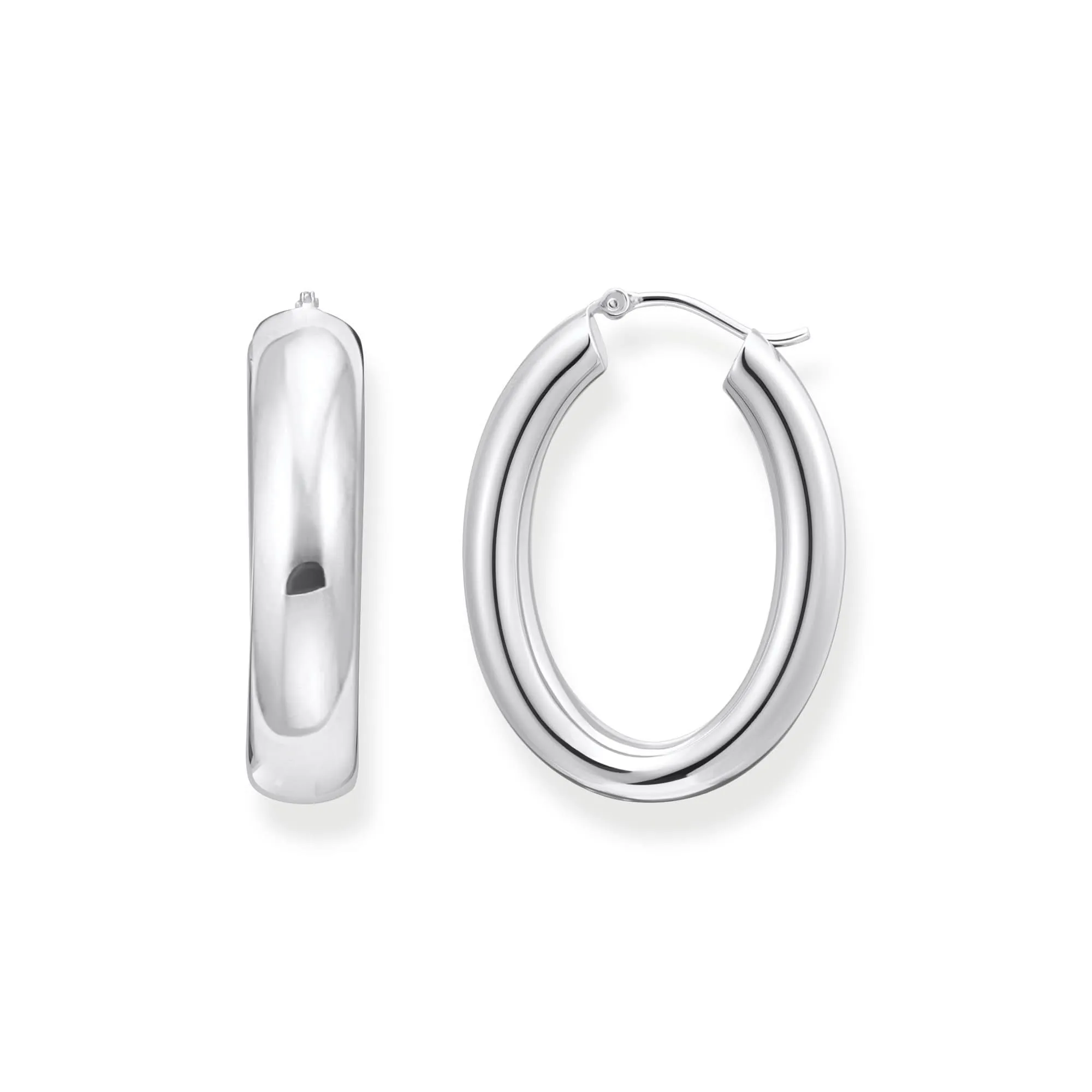 Sterling Silber Kühne Eleganz Große Klobige Creolen CR739-001-21 Thomas Sabo Ohrringe