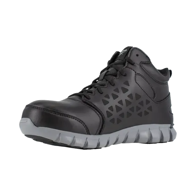 Sublite Cushion Composite-Zehen Wasserdichter Mittelschnitt Sport-Arbeitsstiefel Schwarz