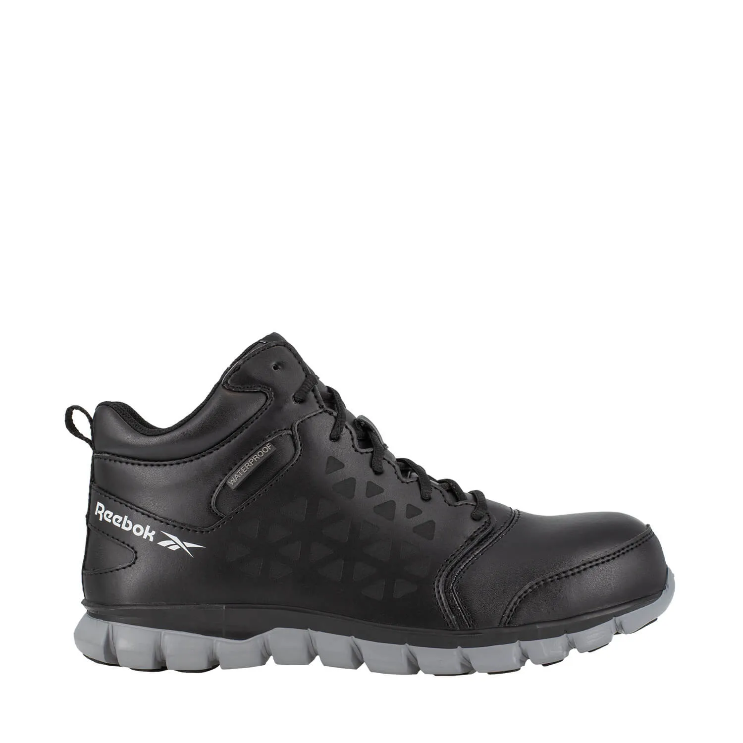 Sublite Cushion Composite-Zehen Wasserdichter Mittelschnitt Sport-Arbeitsstiefel Schwarz