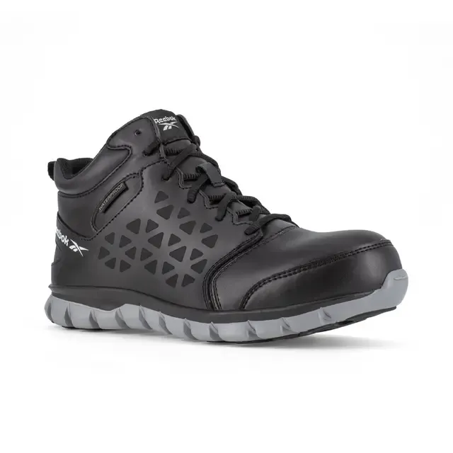 Sublite Cushion Composite-Zehen Wasserdichter Mittelschnitt Sport-Arbeitsstiefel Schwarz