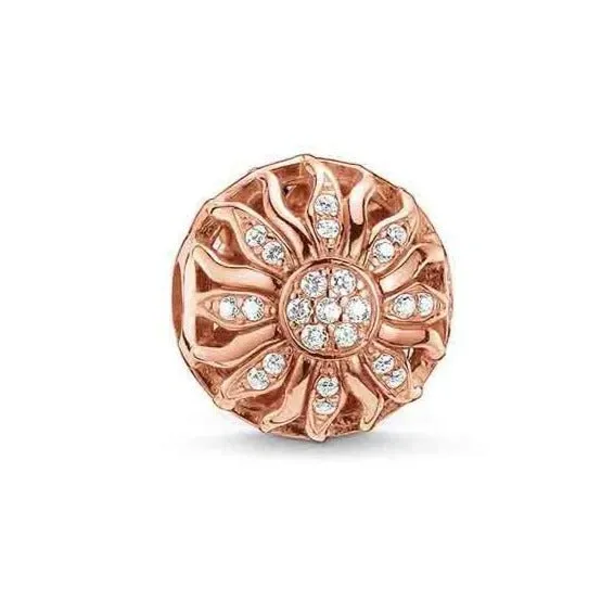 Thomas Sabo 18K Roségold Sterlingsilber Karma Perle Sonnenschein K0060-416-14