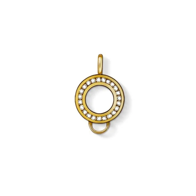 Thomas Sabo 18K Vergoldeter Charm-Träger mit Zirkonia X0185-414-14