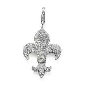 Thomas Sabo Kubik-Zirkonia Fleur-de-Lis Sterling Silber Anhänger T0043-051-14