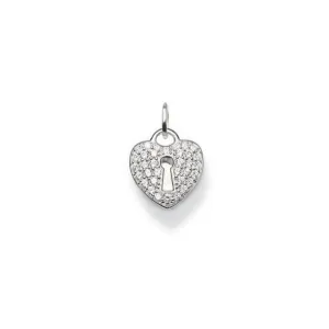 Thomas Sabo Cubic Zirconia Heart Shaped Lock Pendant PE454-051-14