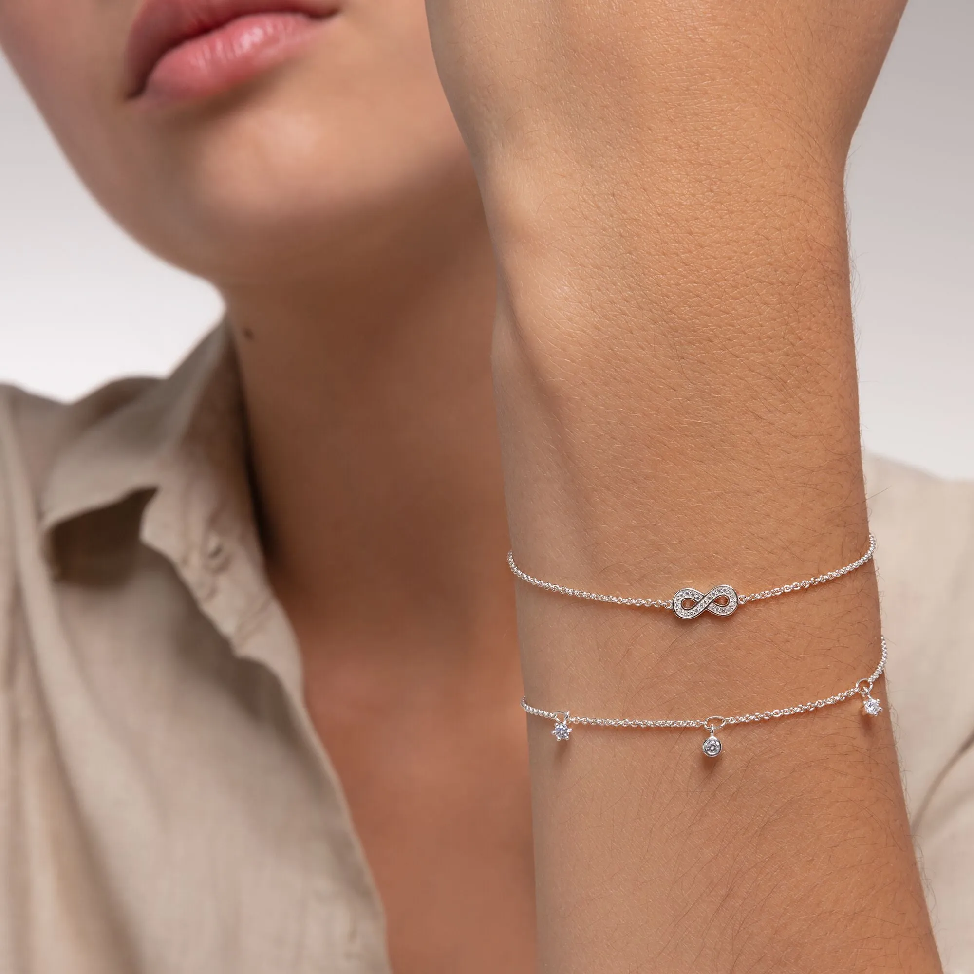 Thomas Sabo Schmuck Thomas Sabo Charm Club Armband aus Sterling Silber mit Unendlichkeits-Symbol