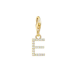Thomas Sabo Schmuck Thomas Sabo Charmista Vergoldetes Sterling Silber Buchstabe E Anhänger