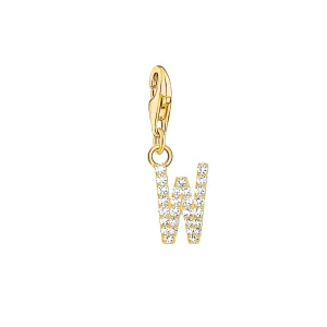 Thomas Sabo Schmuck Thomas Sabo Charmista vergoldetes Sterling Silber Buchstabe W Anhänger