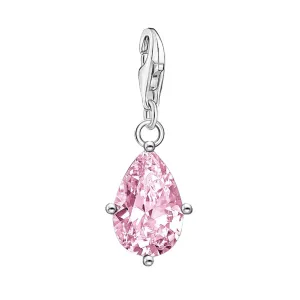 Thomas Sabo Schmuck Thomas Sabo Charmista Anhänger aus Sterlingsilber mit pinkfarbenem Tropfen