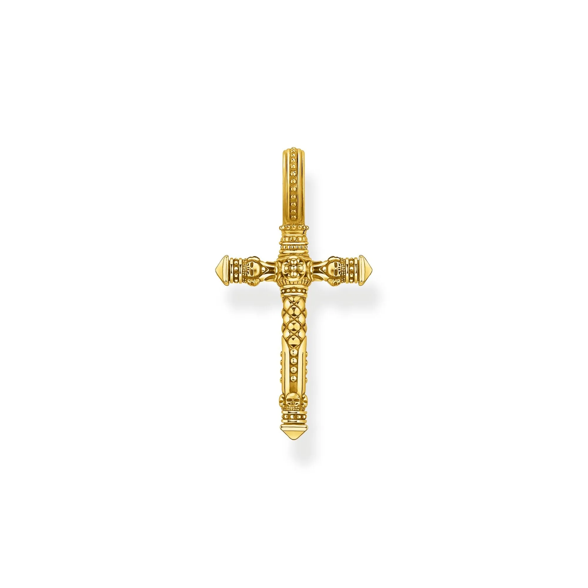 Thomas Sabo Schmuck Thomas Sabo Kreuzanhänger aus Sterling Silber mit Goldbeschichtung