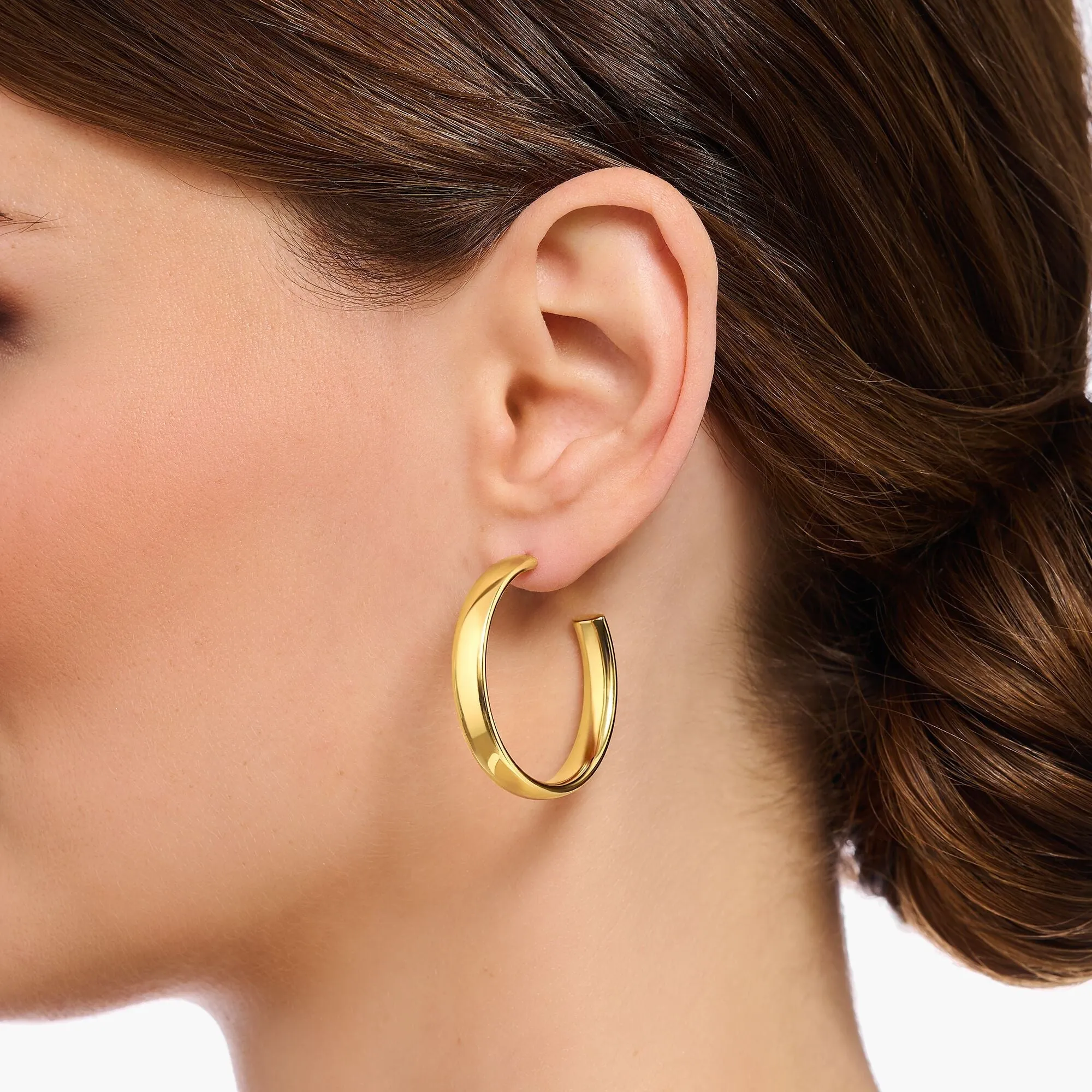 Thomas Sabo Schmuck Thomas Sabo Mittelgroße Creolen aus Sterling Silber mit Goldbeschichtung