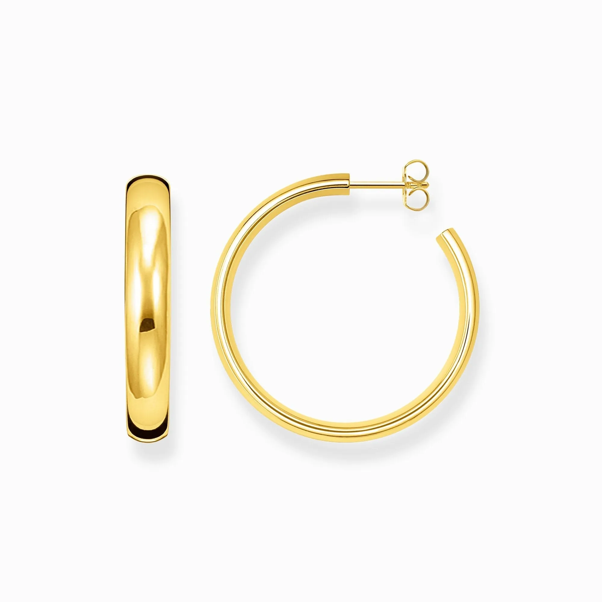 Thomas Sabo Schmuck Thomas Sabo Mittelgroße Creolen aus Sterling Silber mit Goldbeschichtung