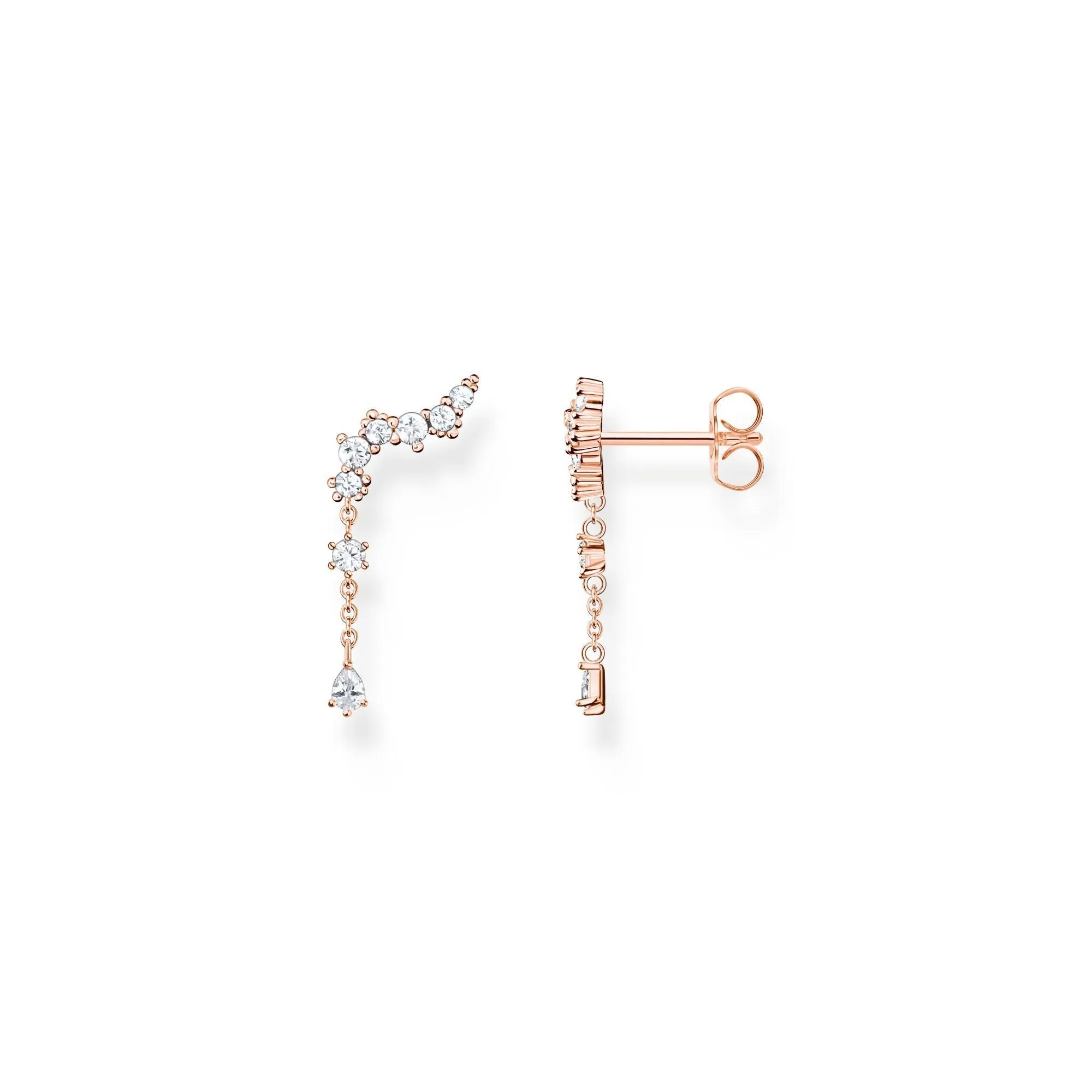 Thomas Sabo Schmuck Thomas Sabo Roségold beschichtete Sterling Silber Eiskristall Ohr Climber Ohrringe