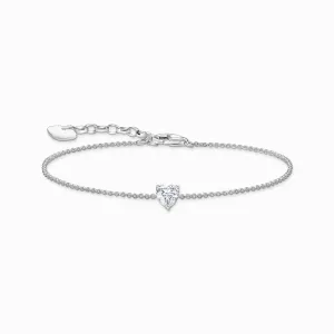 Thomas Sabo Schmuck Thomas Sabo Sterling Silber Herz Weiß Zirkonia Armband