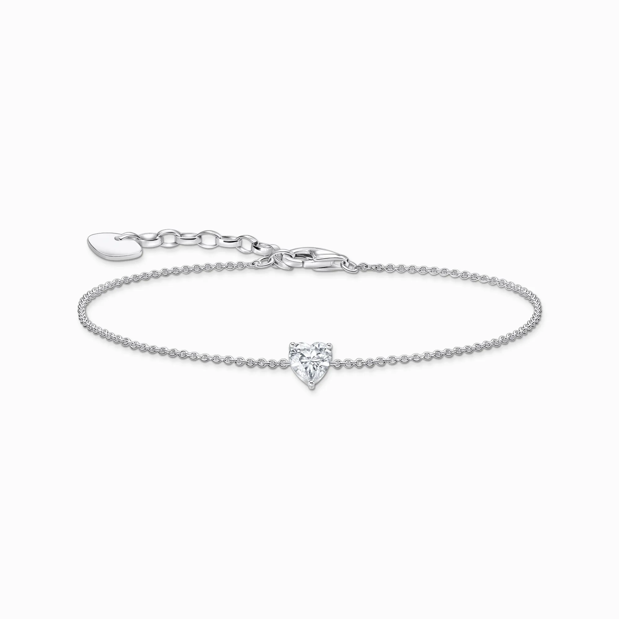 Thomas Sabo Schmuck Thomas Sabo Sterling Silber Herz Weiß Zirkonia Armband