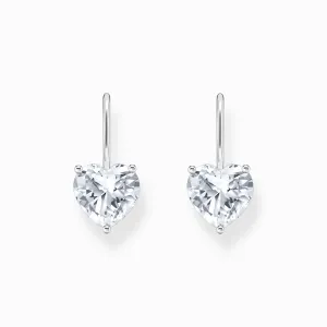 Thomas Sabo Schmuck Thomas Sabo Sterling Silber Herz Weiß Zirkonia Ohrringe