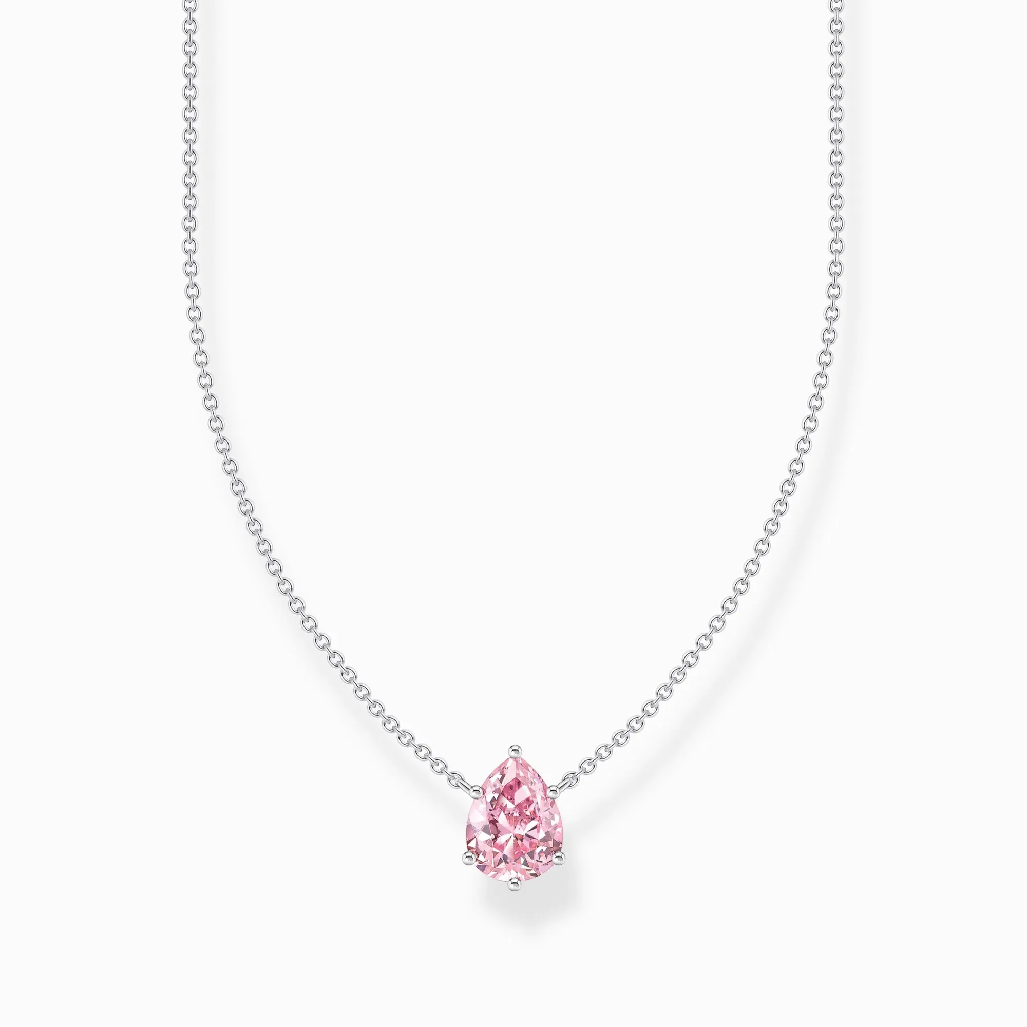 Thomas Sabo Schmuck Thomas Sabo Sterling Silber Träne Rosa Zirkonia Halskette
