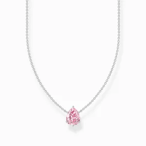 Thomas Sabo Schmuck Thomas Sabo Sterling Silber Träne Rosa Zirkonia Halskette