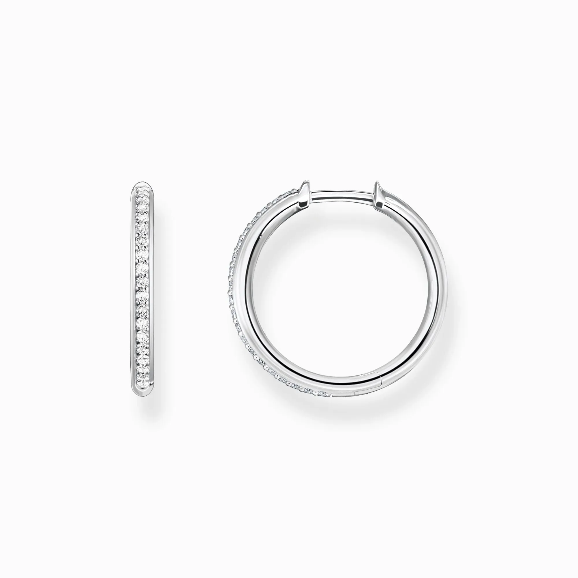 Thomas Sabo Schmuck Thomas Sabo Sterling Silber Weißer Stein Creolen