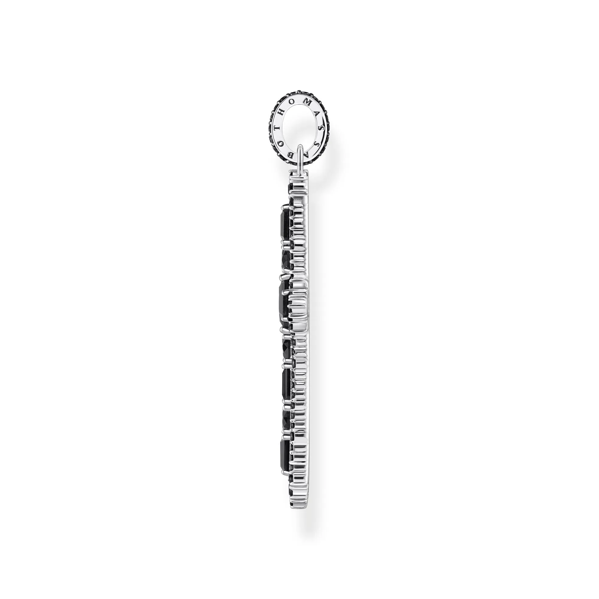 Thomas Sabo Herrenanhänger Schmuck Geschwärztes Kreuzanhänger mit Zirkonia