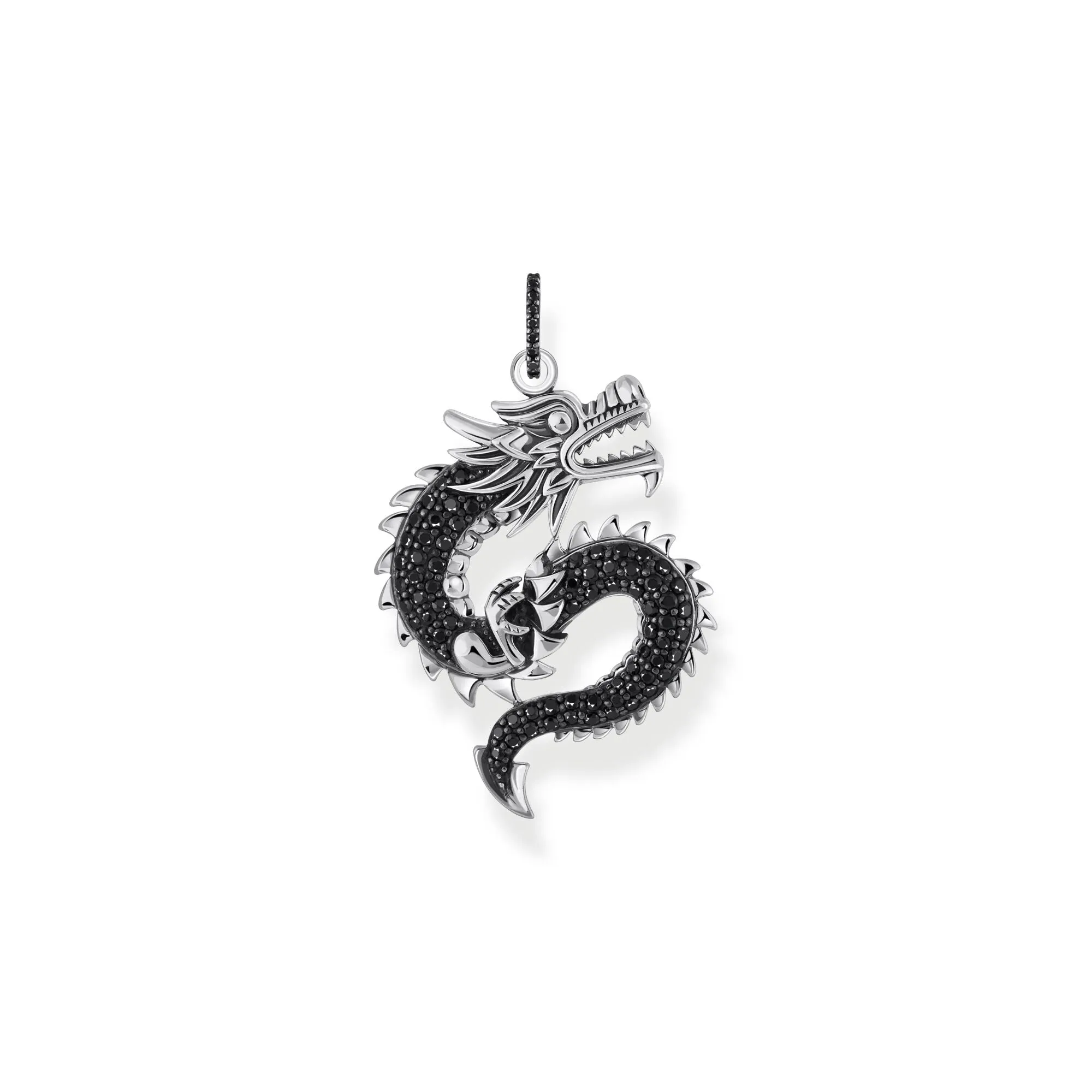 Thomas Sabo Herrenanhänger Schmuck Drachenanhänger mit schwarzen Zirkonia